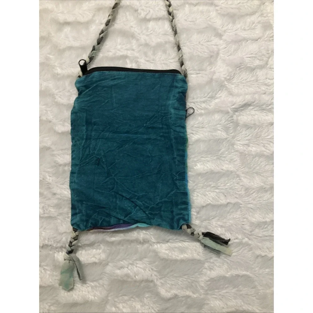 Women's Boho Hippie Tie Dye Peace Sign Crossbody Bag Patchwork Festival Purse